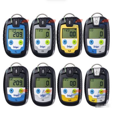 YJJ Pac 6500 단일 가스 감지기 블루투스 CO H2S SO2 O2 개인용 가스 모니터 IP68